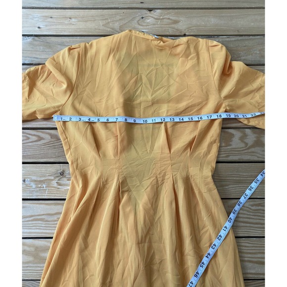 Vintage MS. CHAUS Button Front Midi Dress Size 10 - Picture 7 of 9